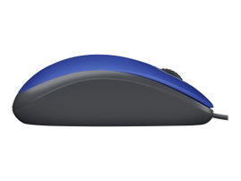 Logitech M110 Silent - Ratón - diestro y zurdo - óptico - 3 botones - cableado - USB - azul