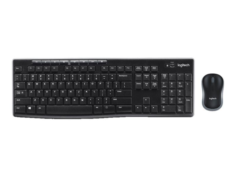 Logitech MK270 Wireless Combo - Juego de teclado y ratón - inalámbrico - 2.4 GHz - inglés - negro