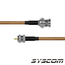 Cable RG142 con conectores BNC MACHO/MINI UHF MACHO. Cable RG142 con conectores BNC MACHO/MINI UHF MACHO.