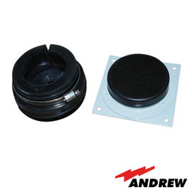 Placa y goma pasamuro para cable coaxial de 1/2 Placa y goma pasamuro para cable coaxial de 1/2