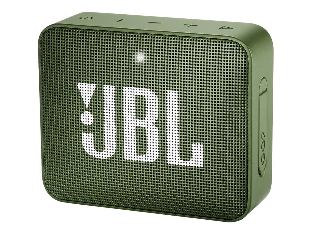 JBL Go 2 - Altavoz - para uso portátil - inalámbrico - Bluetooth - 3 vatios - Verde - 5 horas de reproducción - Resistente al agua - Entrada de cable de audio