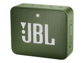 JBL Go 2 - Altavoz - para uso portátil - inalámbrico - Bluetooth - 3 vatios - Verde - 5 horas de reproducción - Resistente al agua - Entrada de cable de audio