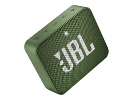 JBL Go 2 - Altavoz - para uso portátil - inalámbrico - Bluetooth - 3 vatios - Verde - 5 horas de reproducción - Resistente al agua - Entrada de cable de audio