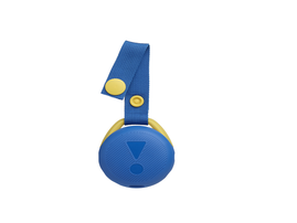 JBL JR POP - Speaker - Blue - Bluetooth - 5 horas de tiempo de reproducción – Resistente al agua IPX7 – Luces multicolor – integradas - Ultraportátil con correa