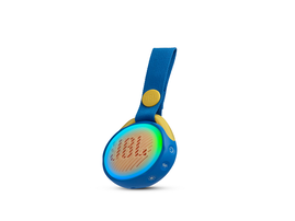 JBL JR POP - Speaker - Blue - Bluetooth - 5 horas de tiempo de reproducción – Resistente al agua IPX7 – Luces multicolor – integradas - Ultraportátil con correa