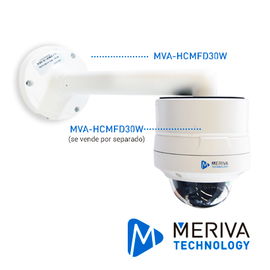 BRAZO MERIVA TECHNOLOGY MVA-HCMFD30W 34.5CM DE LARGO / TIPO L / CON PASA CABLE / ALUMINIO / IP66 *COMPATIBLE CON MVA-HCMFD30*