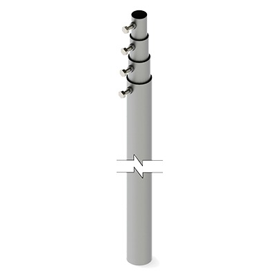 Mástil Telescópico de 12 m. (Requiere accesorios de Instalación) Mástil Telescópico de 12 m. (Requiere accesorios de Instalación)