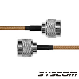 Cable Coaxial RG-142/U de 60 cm. para 50 Ohm, con Conectores N Macho a N Macho.