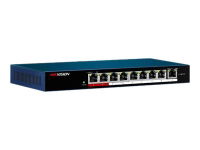 Hikvision DS-3E0109P-E/M - Conmutador - sin gestionar - 9 x 10/100 (PoE) + 1 x 10/100 (enlace ascendente) - sobremesa, montaje en pared - PoE (58 W)
