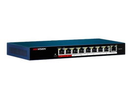 Hikvision DS-3E0109P-E/M - Conmutador - sin gestionar - 9 x 10/100 (PoE) + 1 x 10/100 (enlace ascendente) - sobremesa, montaje en pared - PoE (58 W)