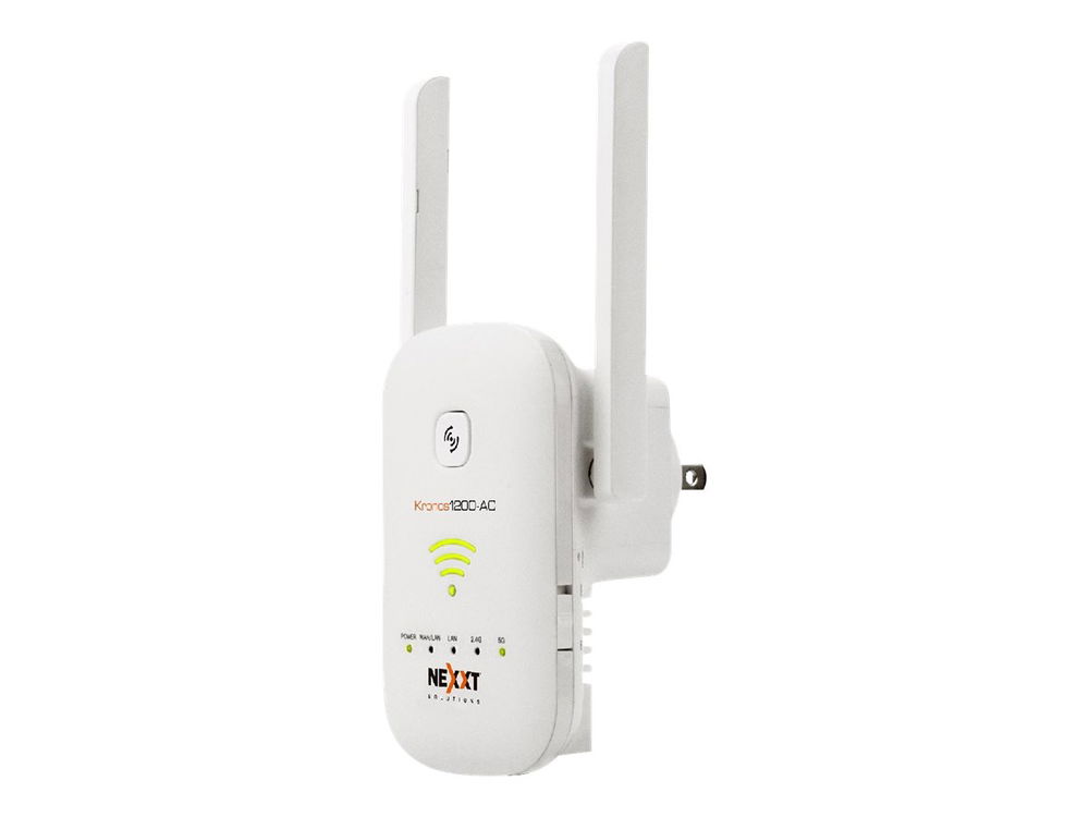 Nexxt Kronos 1200-AC - Extensor de rango Wi-Fi - 100Mb LAN - Wi-Fi 5 - 2.4 GHz, 5 GHz - en pared Nexxt Kronos 1200-AC - Extensor de rango Wi-Fi - 100Mb LAN - Wi-Fi 5 - 2.4 GHz, 5 GHz - en pared