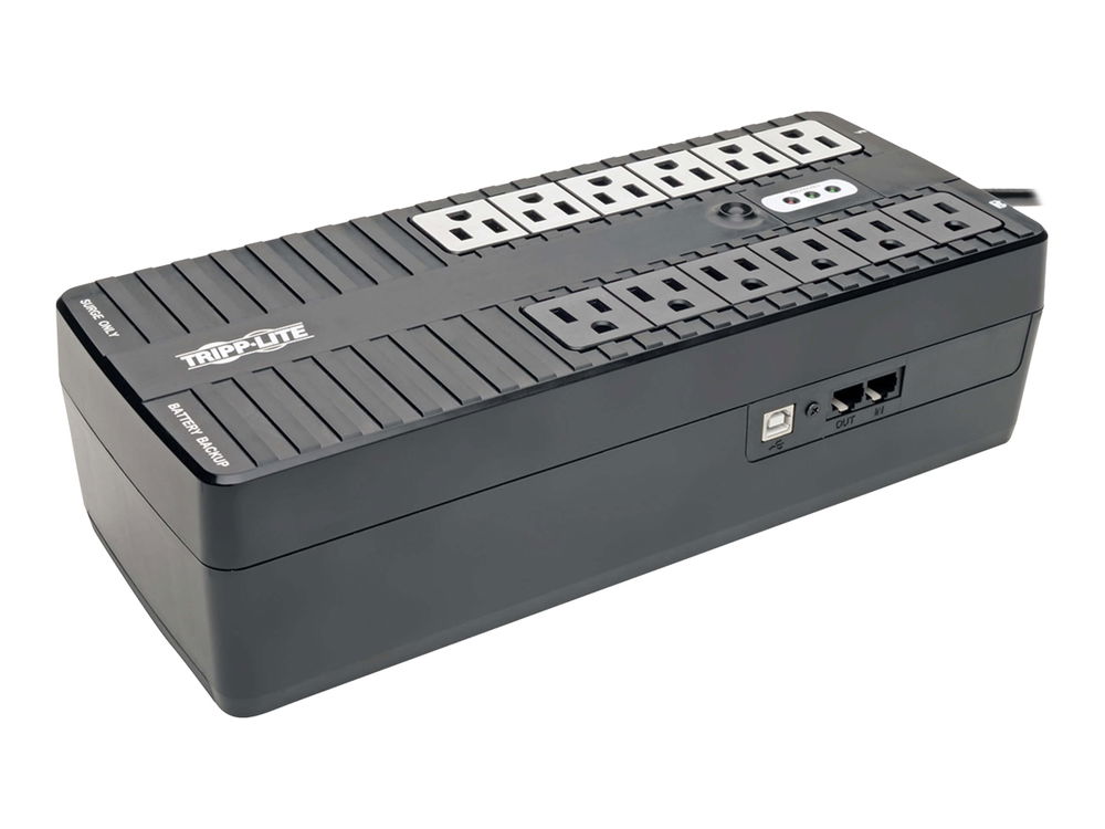 Tripp Lite UPS 750VA 450W Desktop Battery Back Up Compact 120V 50/60Hz USB RJ11 PC - UPS - CA 120 V - 450 vatios - 750 VA - conectores de salida: 12