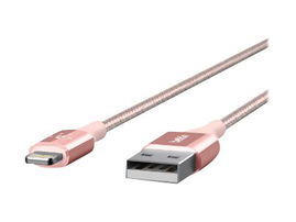 Belkin MIXIT DuraTek Lightning to USB Cable - Cable Lightning - USB (M) a Lightning (M) - 1.22 m - blindado - dorado rosa - para Apple iPad/iPhone/iPod (Lightning)