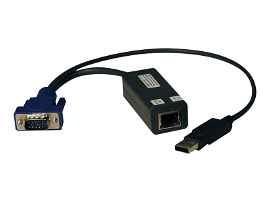 Tripp Lite USB Server Interface Unit 8 Pack KVM Switch HD15 USB RJ45 TAA - Adaptador de teclado / vídeo / ratón / USB - HD-15 (VGA) (M) a USB, RJ-45 (paquete de 8)
