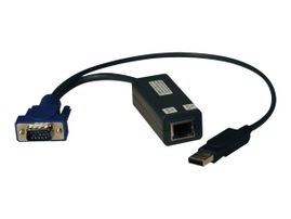 Tripp Lite USB Server Interface Unit 8 Pack KVM Switch HD15 USB RJ45 TAA - Adaptador de teclado / vídeo / ratón / USB - HD-15 (VGA) (M) a USB, RJ-45 (paquete de 8)
