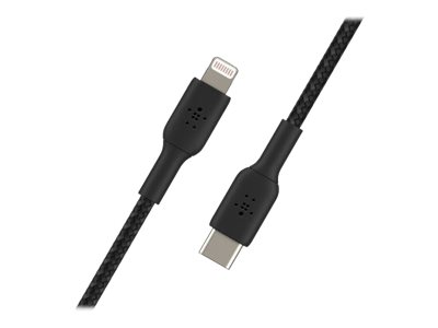 Belkin BoostCharge - Cable Lightning - 24 pin USB-C macho a Lightning macho - 1 m - negro - suministro de potencia USB (18W) Belkin BoostCharge - Cable Lightning - 24 pin USB-C macho a Lightning macho - 1 m - negro - suministro de potencia USB (18W)