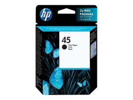 HP 45 - 42 ml - negro - original - cartucho de tinta - para Deskjet 83X; Officejet G55, g85, R40, R60, R80, T45, T65; Officejet Pro 11XX; psc 500