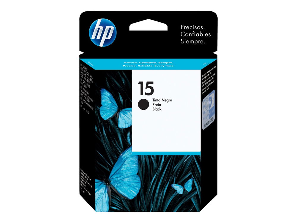 HP 15 - 25 ml - negro - original - cartucho de tinta - para Deskjet 38XX; Fax 1230; Officejet 5110, 720, 72XX, v30, v40; psc 500, 720, 750, 920, 950