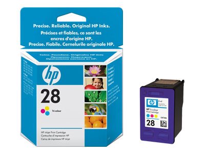 HP 28 - 8 ml - amarillo, cián, magenta - original - cartucho de tinta - para Deskjet 33XX, 35XX, 36XX, 37XX, 38XX; Fax 1240; Officejet 41XX, 42XX; psc 1110, 12XX, 13XX