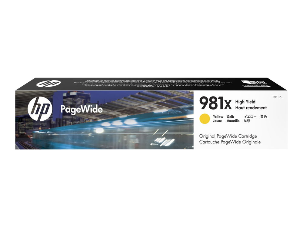 HP 981X - 116 ml - Alto rendimiento - amarillo - original - PageWide - cartucho de tinta - para PageWide Enterprise Color MFP 586; PageWide Managed Color E55650 HP 981X - 116 ml - Alto rendimiento - amarillo - original - PageWide - cartucho de tinta - para PageWide Enterprise Color MFP 586; PageWide Managed Color E55650