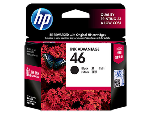 HP 46 - Negro - original - Ink Advantage - cartucho de tinta - para Deskjet  Ink Advantage Ultra 2529, Ink Advantage Ultra 4729