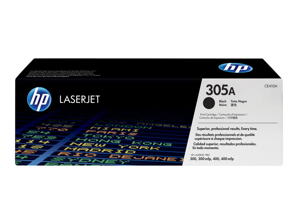 HP 305A - Negro - original - LaserJet - cartucho de tóner (CE410A) - para LaserJet Pro 300 M351, 400 M451, MFP M375, MFP M475