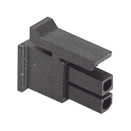 Receptáculo de dos posiciones en Conector Rectangular de Carcasa Negra de 0.118 