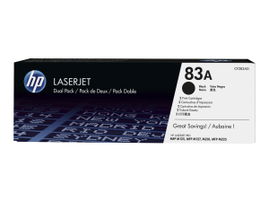 HP 83A - Paquete de 2 - negro - original - LaserJet - cartucho de tóner (CF283AD) - para LaserJet Pro M201, M202, MFP M125, MFP M127, MFP M225