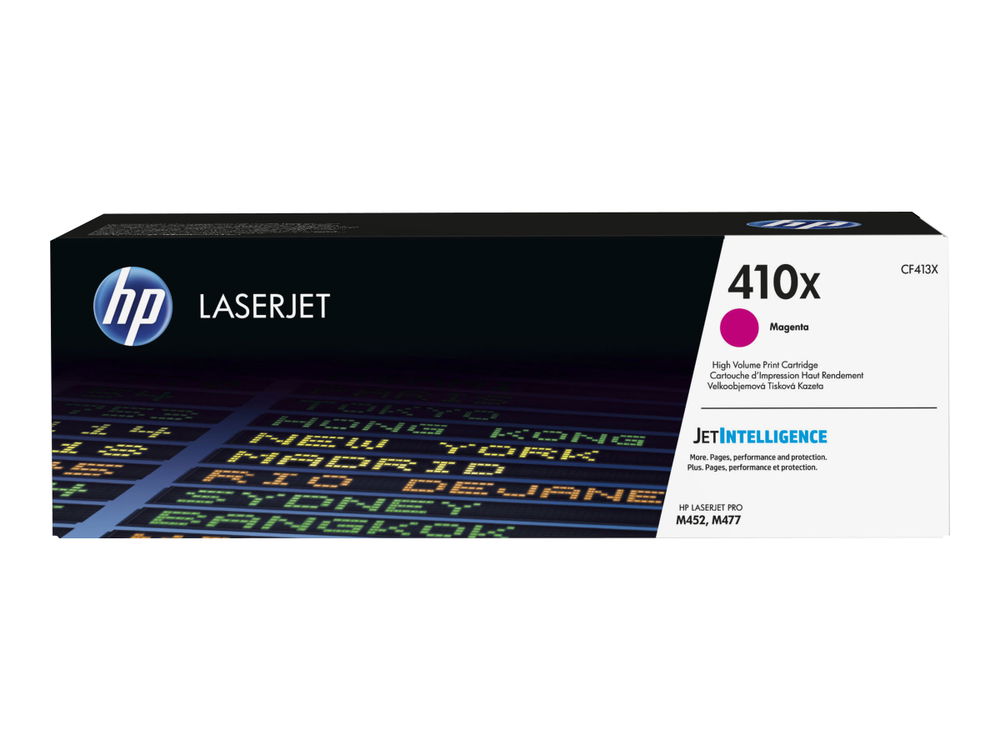 HP 410X - Alto rendimiento - magenta - original - LaserJet - cartucho de tóner (CF413X) - para Color LaserJet Pro M452, MFP M377, MFP M477 HP 410X - Alto rendimiento - magenta - original - LaserJet - cartucho de tóner (CF413X) - para Color LaserJet Pro M452, MFP M377, MFP M477