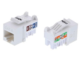Nexxt Solutions Infrastructure - Keystone Jack - Category 6 - Cat6 Unshd KJ White