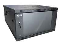 Nexxt Solutions SKD - Armario - instalable en pared - RAL 9005, negro barniz - 4U - 19