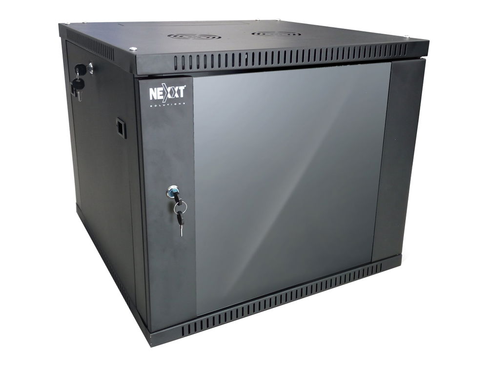 Nexxt Solutions SKD - Armario - instalable en pared - negro, RAL 9005 - 12U - 19