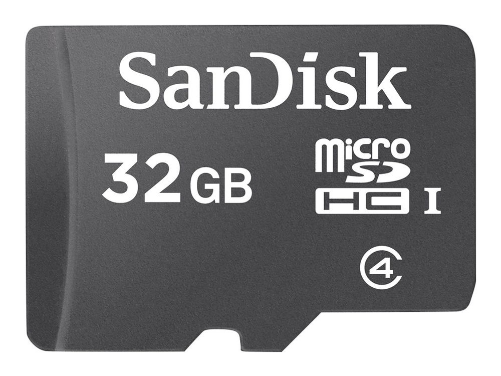 SanDisk - Tarjeta de memoria flash - 32 GB - Class 4 - microSDHC - negro SanDisk - Tarjeta de memoria flash - 32 GB - Class 4 - microSDHC - negro