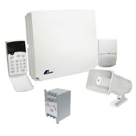Kit de alarma 4-8 zonas con teclado de iconos, 1 detector de movimiento digital y sirena de 30 WATTS Kit de alarma 4-8 zonas con teclado de iconos, 1 detector de movimiento digital y sirena de 30 WATTS