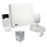 Kit de alarma 4-8 zonas con teclado de iconos, 1 detector de movimiento digital y sirena de 30 WATTS