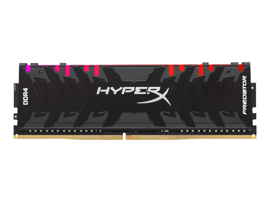HyperX Predator RGB - DDR4 - módulo - 8 GB - DIMM de 288 espigas - 3000 MHz / PC4-24000 - CL15 - 1.35 V - sin búfer - no ECC - negro