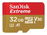 SanDisk Extreme - Tarjeta de memoria flash (adaptador microSDHC a SD Incluido) - 32 GB - A1 / Video Class V30 / UHS-I U3 - microSDHC UHS-I