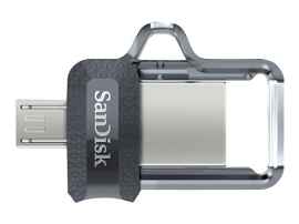 SanDisk Ultra Dual - Unidad flash USB - 64 GB - USB 3.0 / micro USB