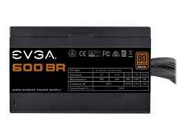 EVGA 600 BR - Fuente de alimentación (interna) - ATX12V / EPS12V - 80 PLUS Bronze - CA 100-240 V - 600 vatios - PFC activa