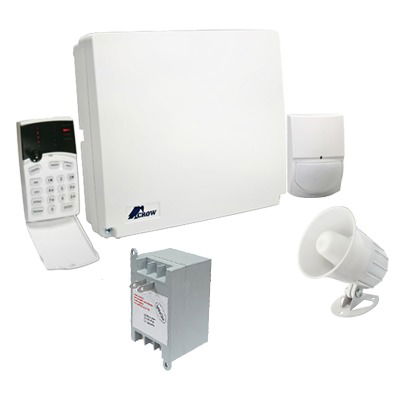 Kit de alarma 4-8 zonas con teclado de iconos, 1 detector de movimiento digital, transformador y sirena de 15 WATTS. Kit de alarma 4-8 zonas con teclado de iconos, 1 detector de movimiento digital, transformador y sirena de 15 WATTS.