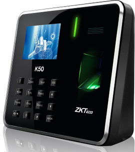 ZKTeco - K50 - Sistema de reloj registrador - Capacidad huella digital:800 - Capacidad ID Card: 800 - Ethernet, USB - TCP/IP,USB Host