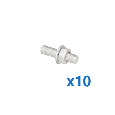 Kit de 10 tornillos para montar 1 separador de plástico. Kit de 10 tornillos para montar 1 separador de plástico.