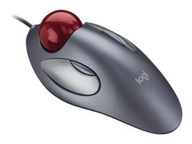 Logitech Trackman Marble - Bola de seguimiento - diestro y zurdo - óptico - 4 botones - cableado - PS/2, USB - gris oscuro