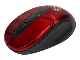 Klip Xtreme KMW-330 Vector - Ratón - ergonómico - óptico - 6 botones - inalámbrico - 2.4 GHz - receptor inalámbrico USB - rojo