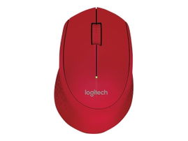 Logitech M280 - Ratón - diestro - óptico - 3 botones - inalámbrico - 2.4 GHz - receptor inalámbrico USB - rojo