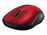 Logitech M185 - Ratón - diestro y zurdo - óptico - inalámbrico - 2.4 GHz - receptor inalámbrico USB - rojo