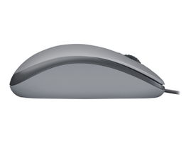 Logitech M110 Silent - Ratón - diestro y zurdo - óptico - 3 botones - cableado - USB - gris