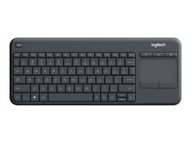 Logitech Wireless Touch Keyboard K400 Plus - Teclado - con panel táctil - inalámbrico - 2.4 GHz - negro