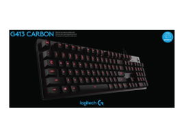 Logitech Gaming G413 - Teclado - retroiluminación - USB - interruptor: Romer-G - carbón