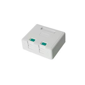Caja de pared con 2 puertos Keystone, no incluye Jacks Caja de pared con 2 puertos Keystone, no incluye Jacks